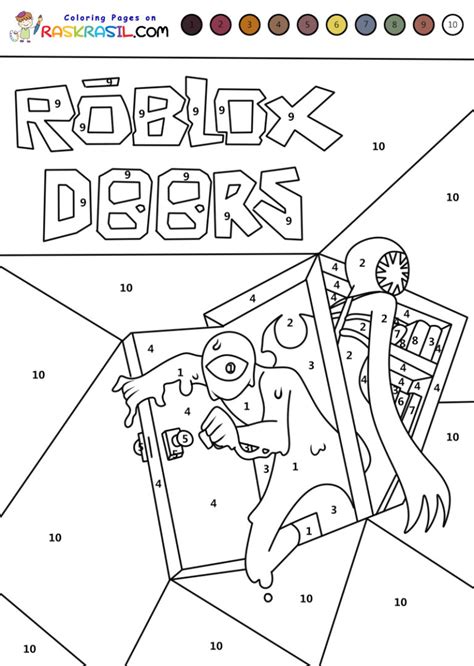 doors coloring pages roblox