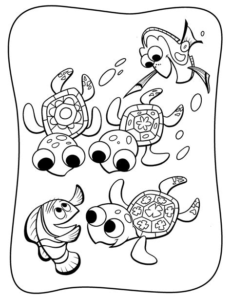 dory and nemo coloring pages