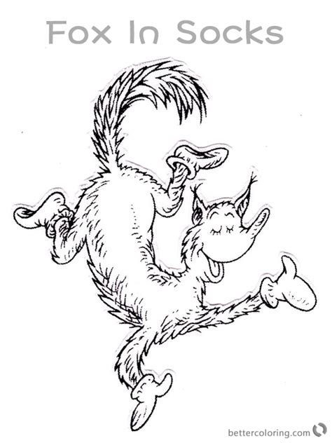 dr seuss fox in socks coloring pages