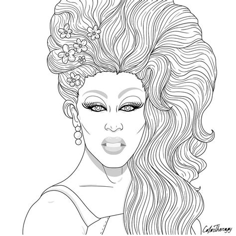 drag queen coloring pages