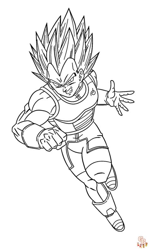 dragon ball z coloring pages vegeta