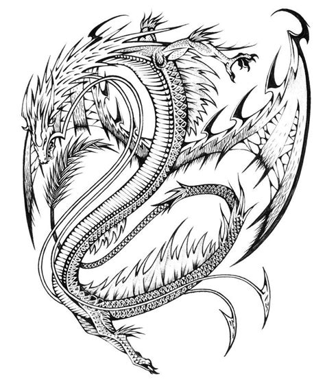 dragon coloring pictures for adults