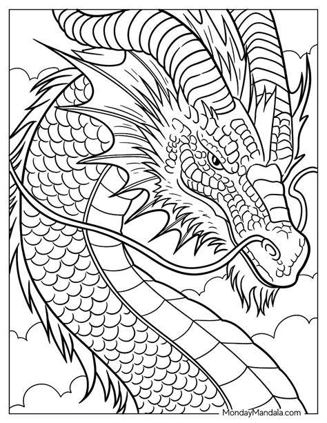 dragon head coloring pages