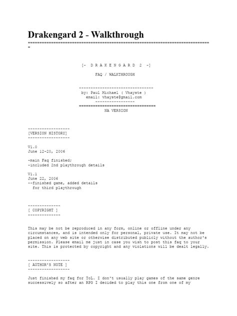 Drakengard 2 Walkthrough