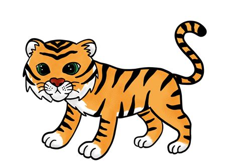 drawing tiger colour