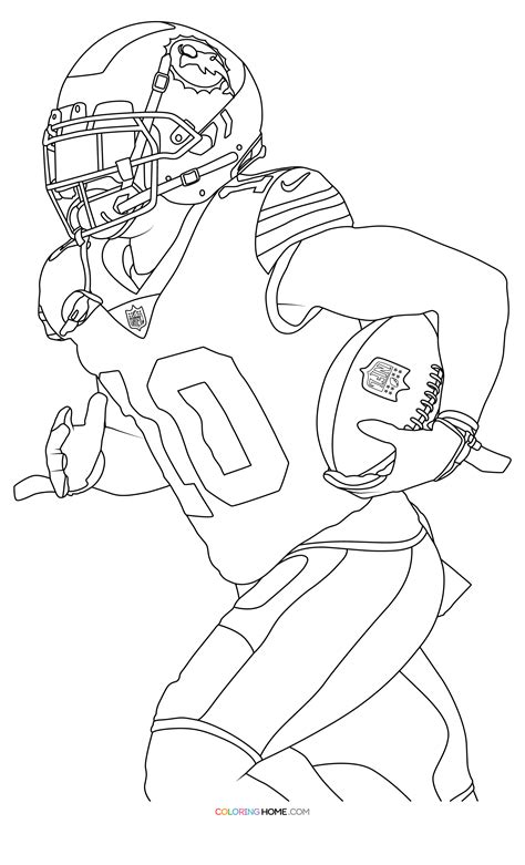 drawing tyreek hill coloring pages