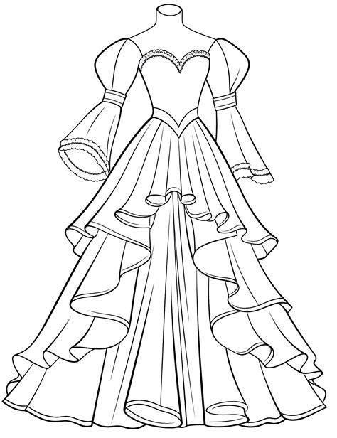 dresses coloring pages