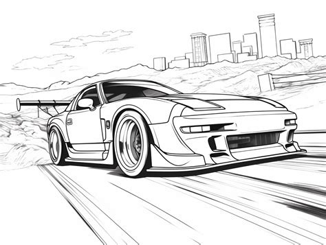 drift car coloring pages