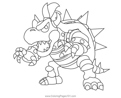 dry bowser coloring pages