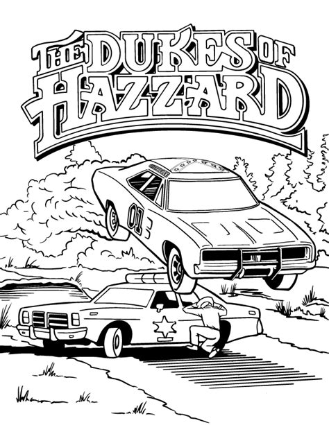 dukes of hazzard coloring pages