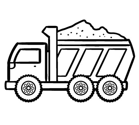dump truck coloring sheet
