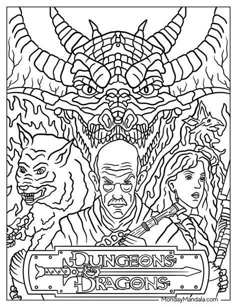 dungeons and dragons coloring pages printable