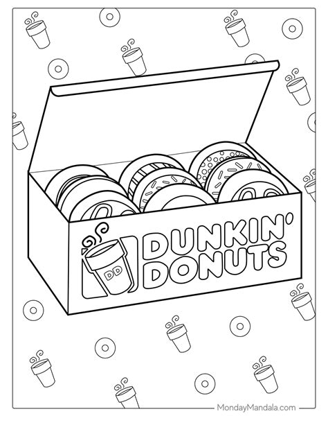 dunkin donuts coloring pages