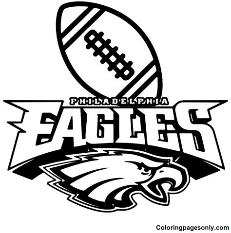 eagles football coloring pages printable