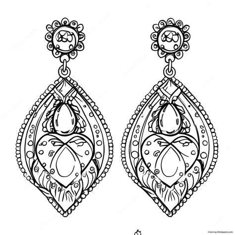 earrings coloring pages
