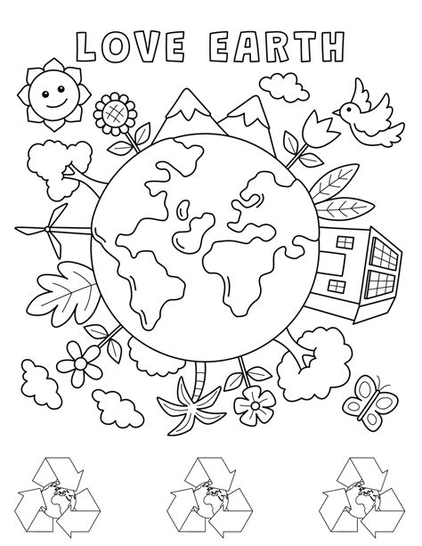earth coloring pages pdf