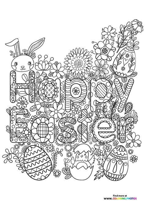 easter adult colouring