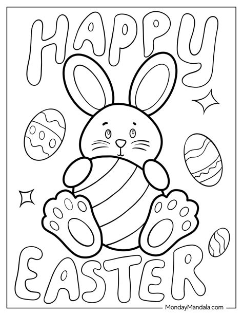 easter bunny colouring pages pdf