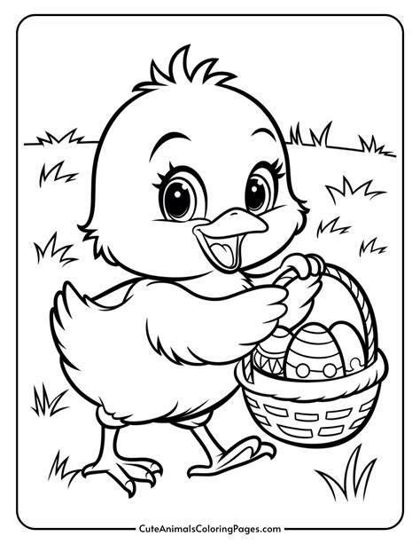 easter chick coloring pages