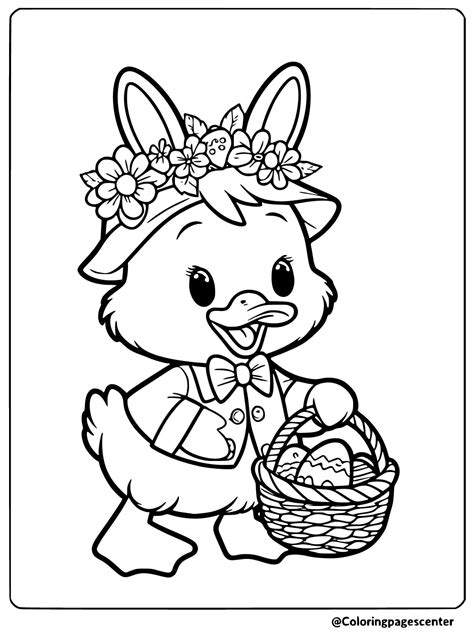 easter duck coloring pages