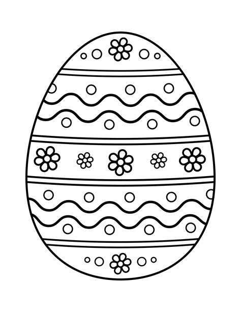 easter egg coloring sheets