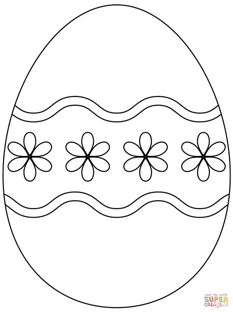 easter egg pattern coloring page