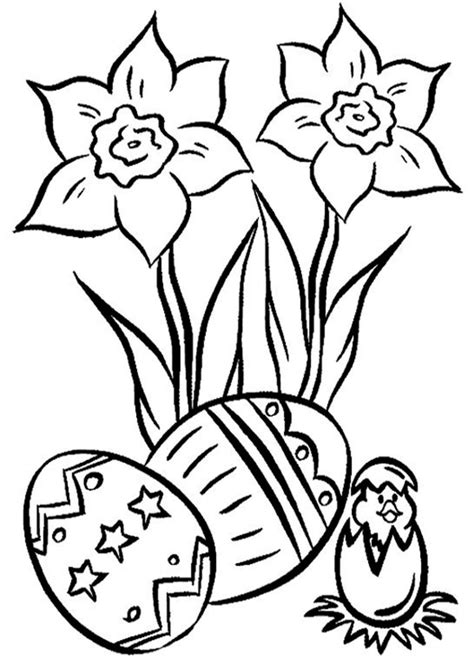 easter flowers coloring pages