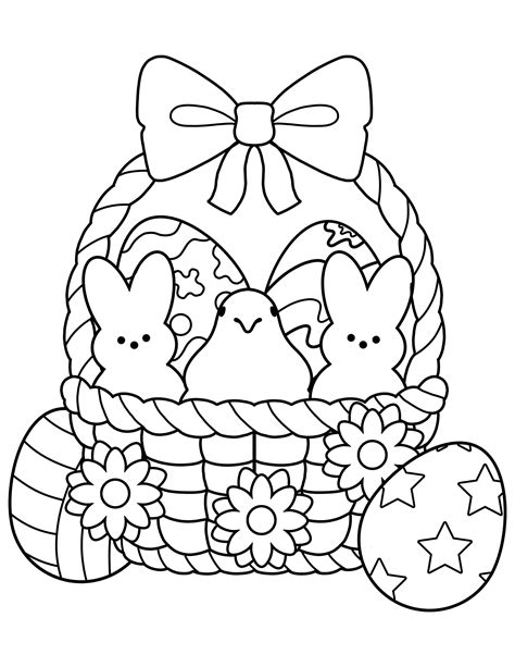 easter peeps coloring pages