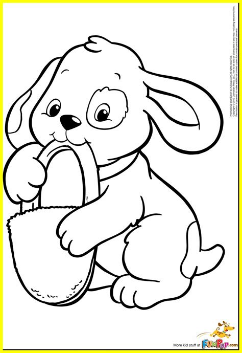 easter puppy coloring pages