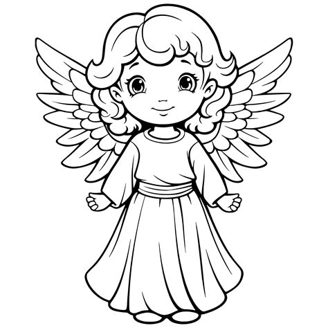 easy angel coloring pages