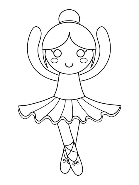 easy ballerina coloring pages