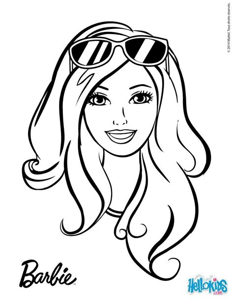 easy barbie coloring pages