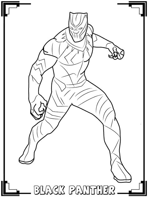 easy black panther coloring pages