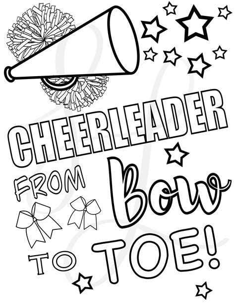 easy cheer coloring pages