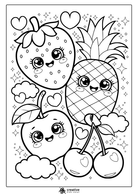 easy cute coloring pages