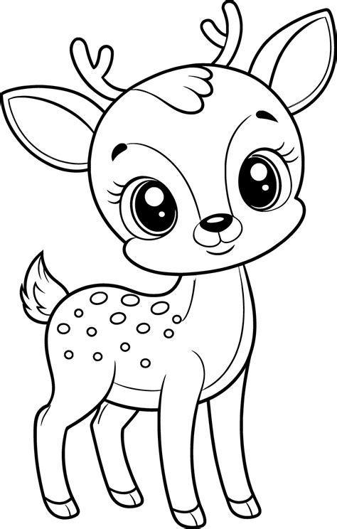 easy deer coloring pages