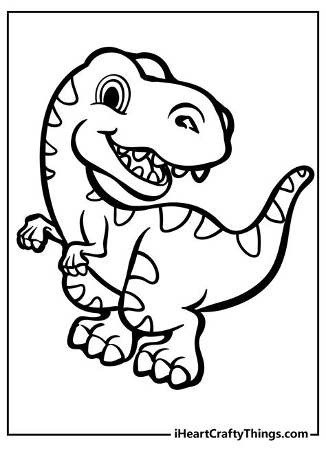 easy dinosaur coloring pages