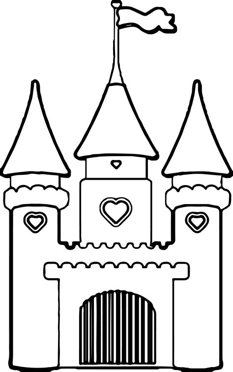 easy disney castle coloring pages