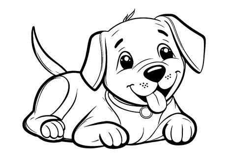 easy dog coloring pages