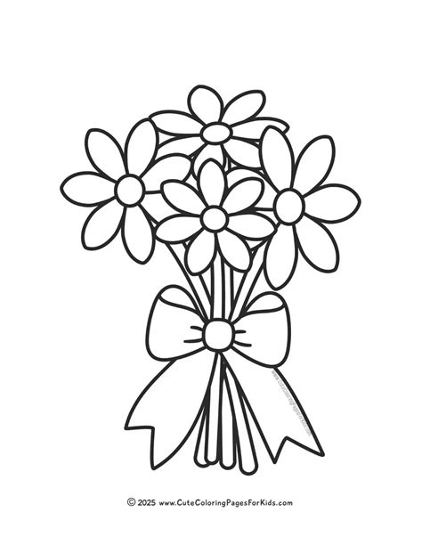 easy flower coloring sheets