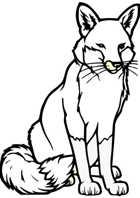 easy fox coloring pages
