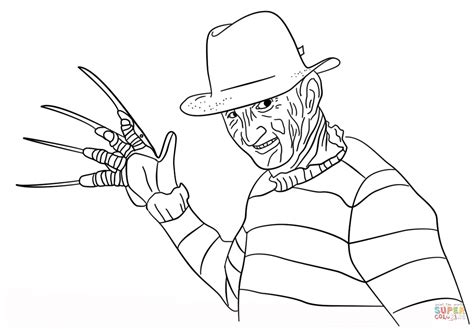 easy freddy krueger coloring pages