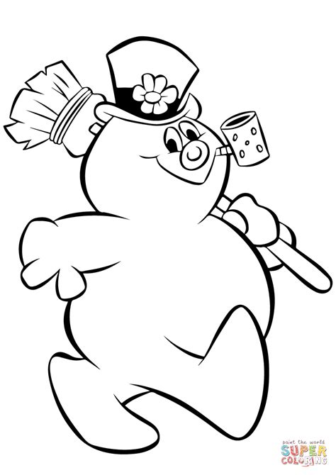 easy frosty the snowman coloring pages