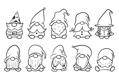 easy gnome coloring pages
