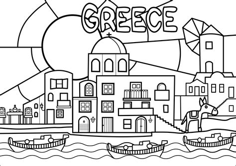 easy greek coloring pages