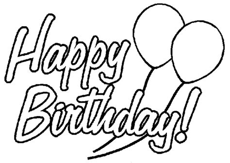 easy happy birthday coloring pages