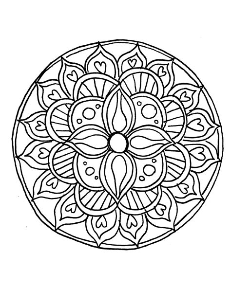 easy mandala coloring pages