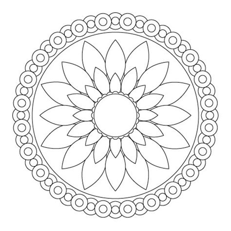easy mandala coloring pages printable