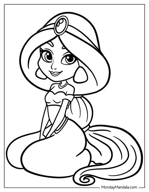 easy princess coloring pages