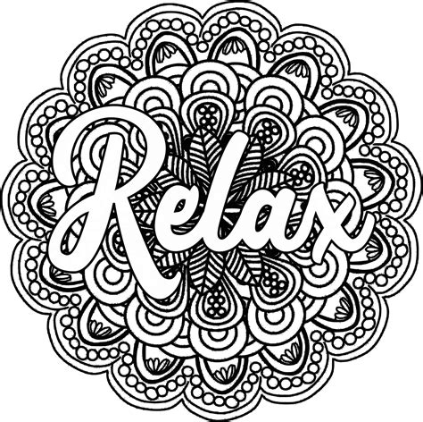 easy relaxing coloring pages